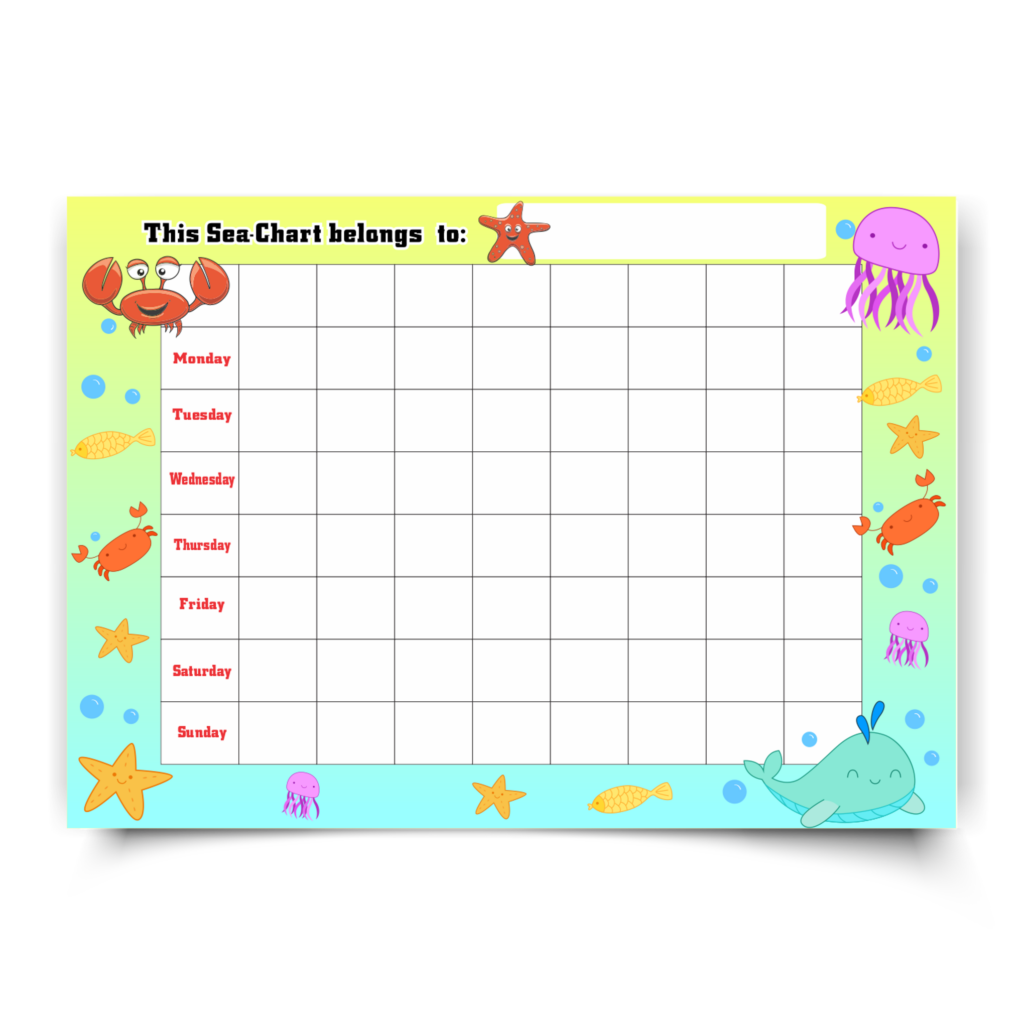 Star Chart — Under the Sea, classroom poster