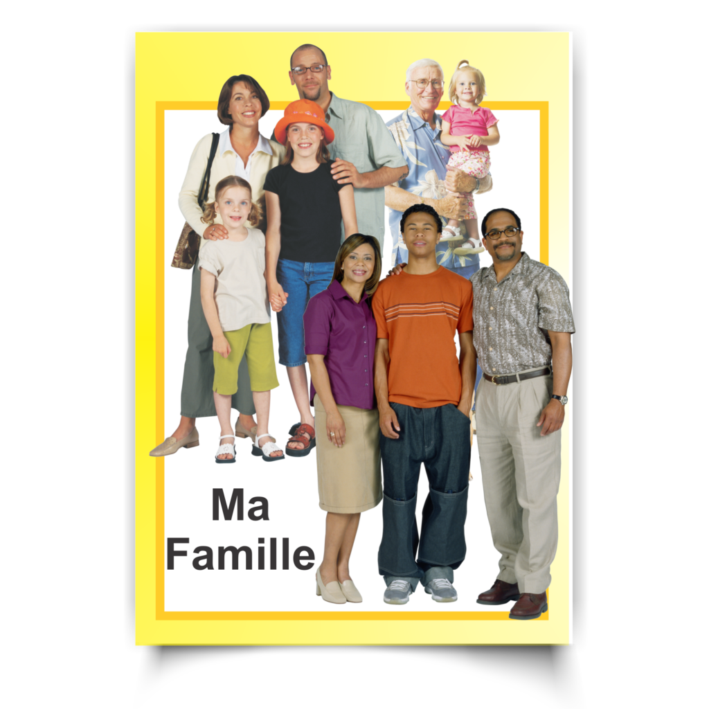 Poster | French -Ma Famille (My Family ), classroom poster