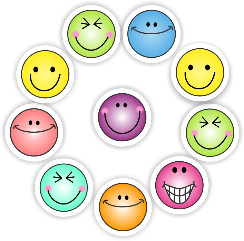 Mini Smiley Face Stickers | Colourful Happy Faces, reward sticker for the classroom