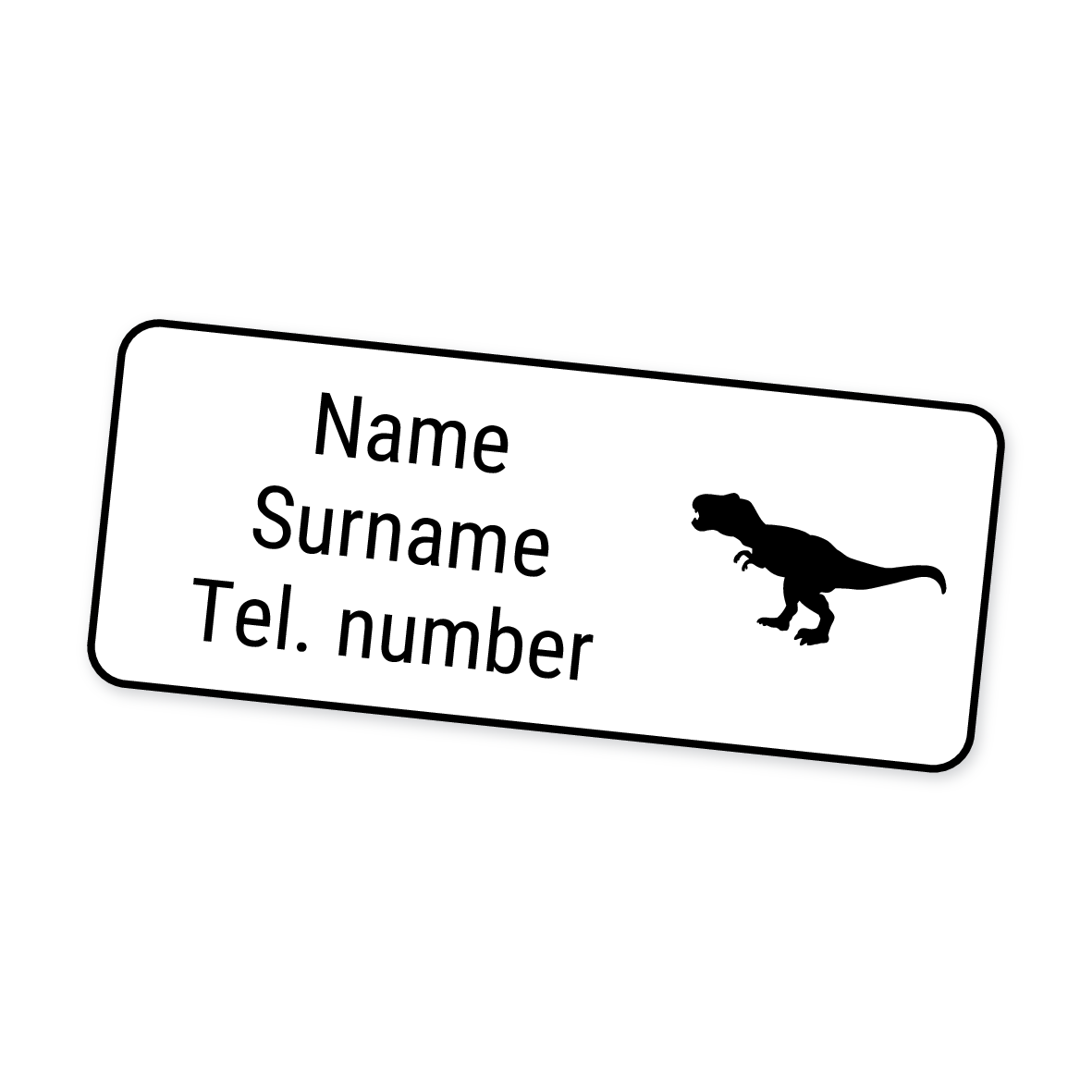 42 Personalised Iron-On Clothing Labels | Green Dinosaur, personalised with your child's name