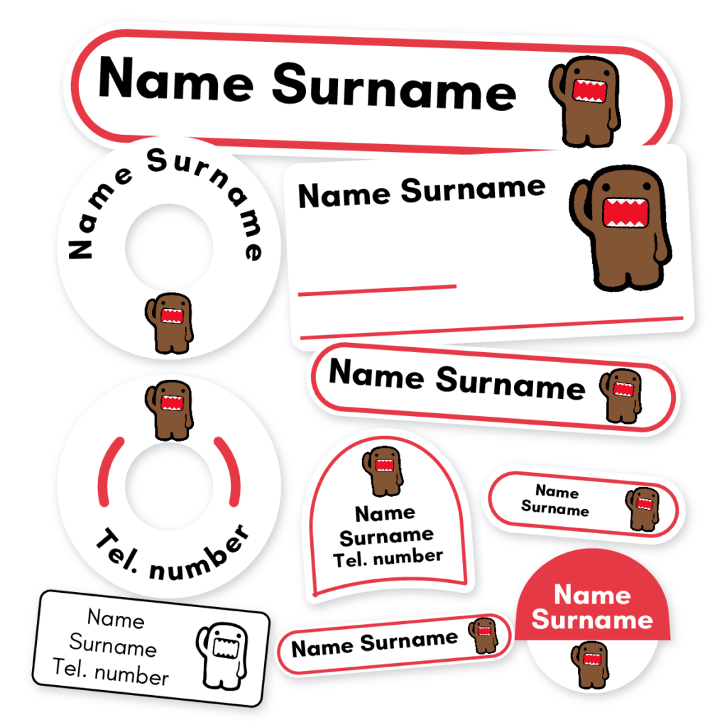 Monster School Label Kit, personalised name labels for school