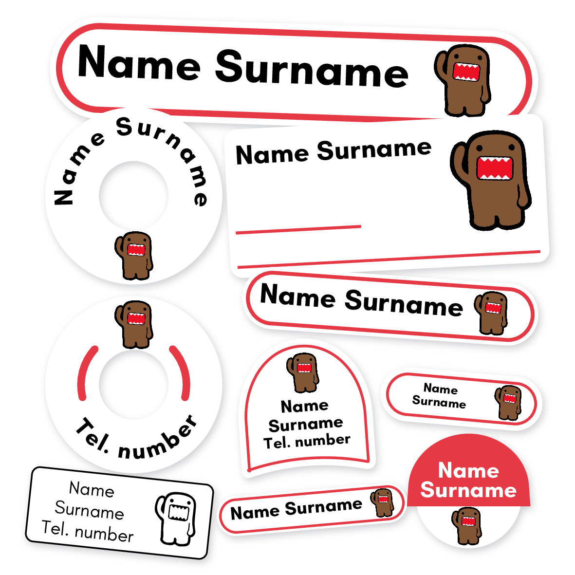 Monster School Label Kit, personalised name labels for school