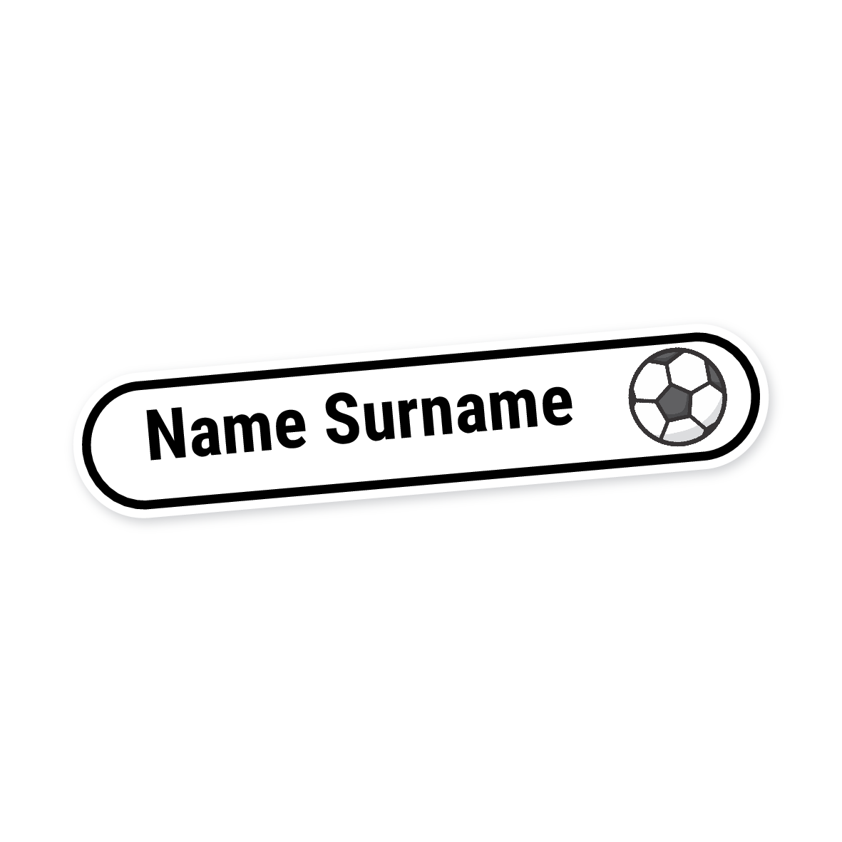160 Personalised Stationery Labels | Soccer Ball, personalised with your child's name