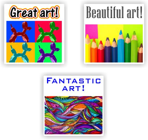 Colorful Art Creation Stickers Teachers, reward sticker for the classroom