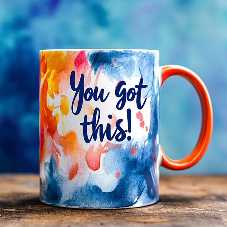 A personalised mug: You got this!
