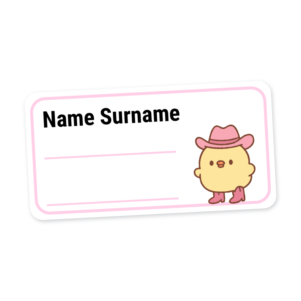 24 Personalised Book Labels | Duck, personalised with your child's name