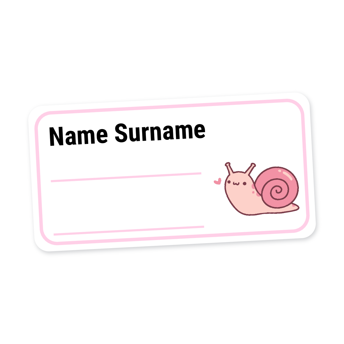 24 Personalised Book Labels | Snail, personalised with your child's name