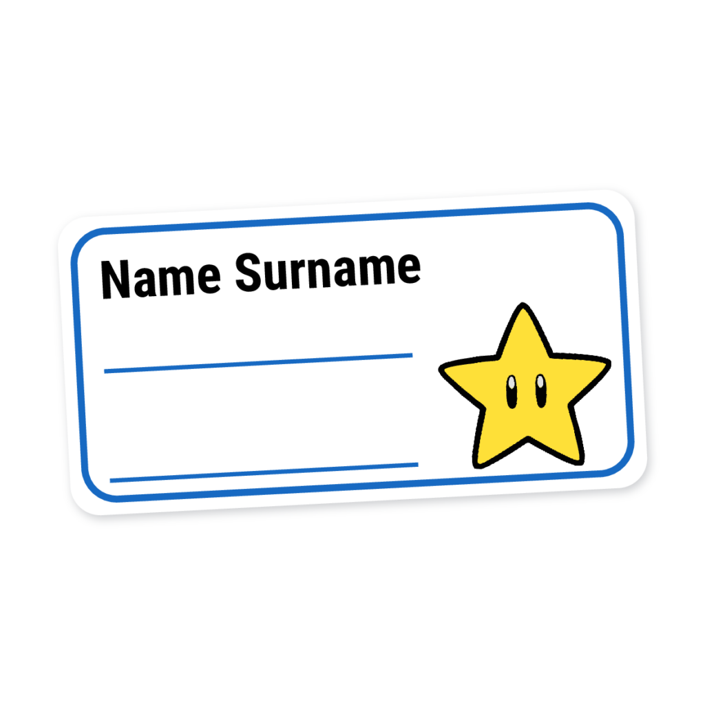 24 Personalised Book Labels | Star, personalised with your child's name