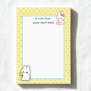 Bows & Bunny A6 Notepad