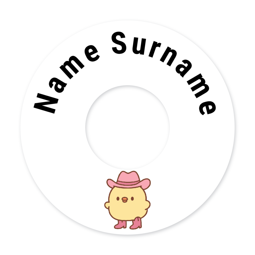 2 Personalised Bag Tags | Duck, personalised with your child's name