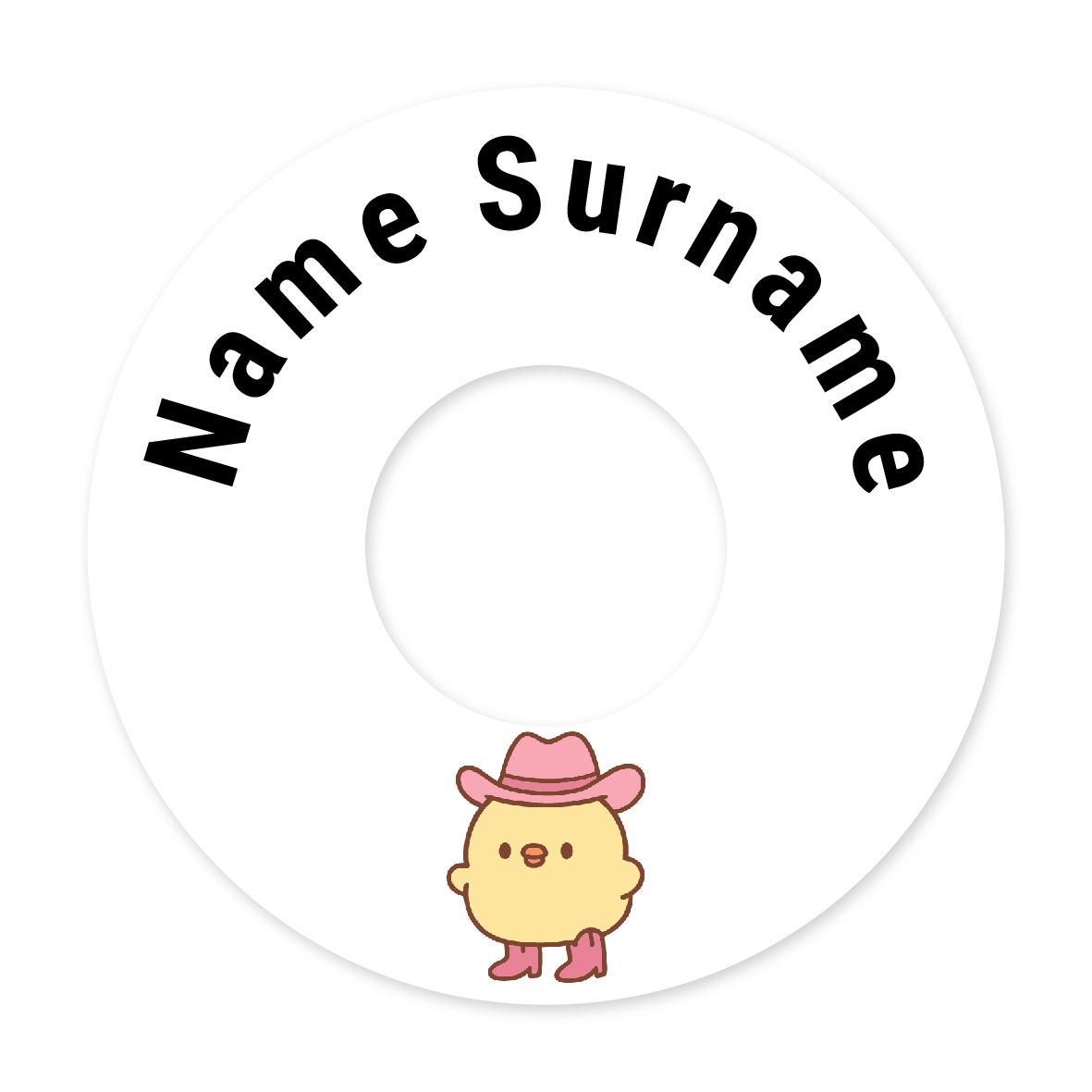2 Personalised Bag Tags | Duck, personalised with your child's name
