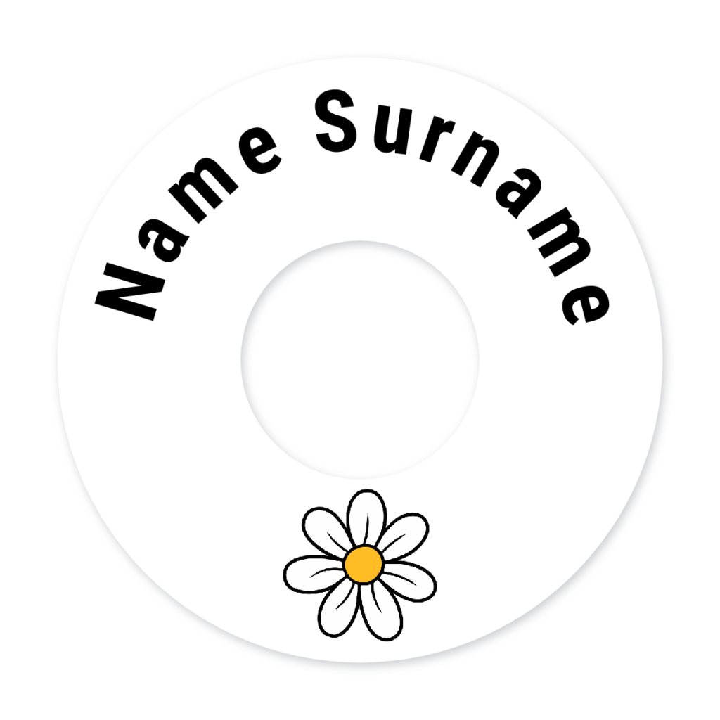 2 Personalised Bag Tags | Daisy, personalised with your child's name