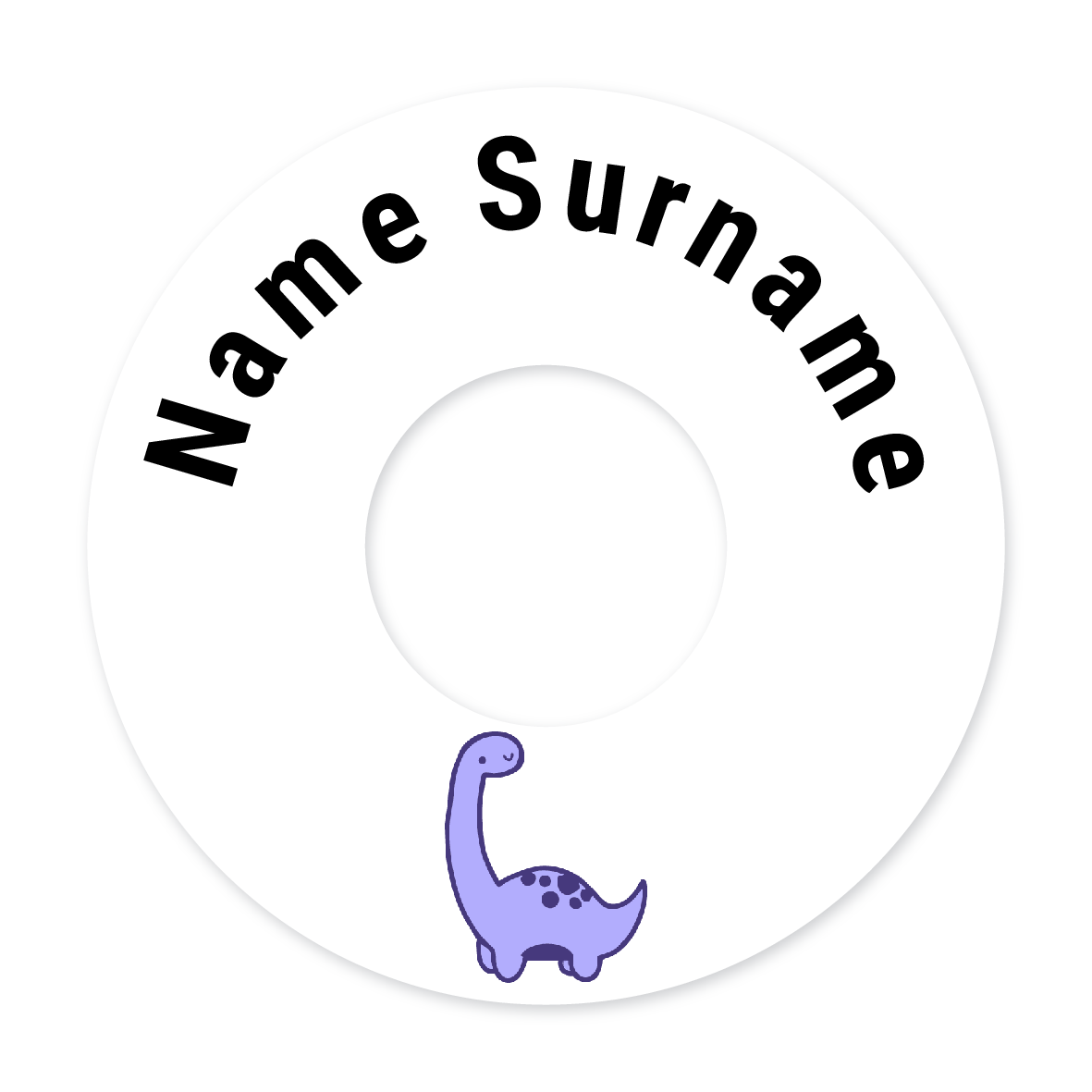2 Personalised Bag Tags | Dinosaur 2, personalised with your child's name