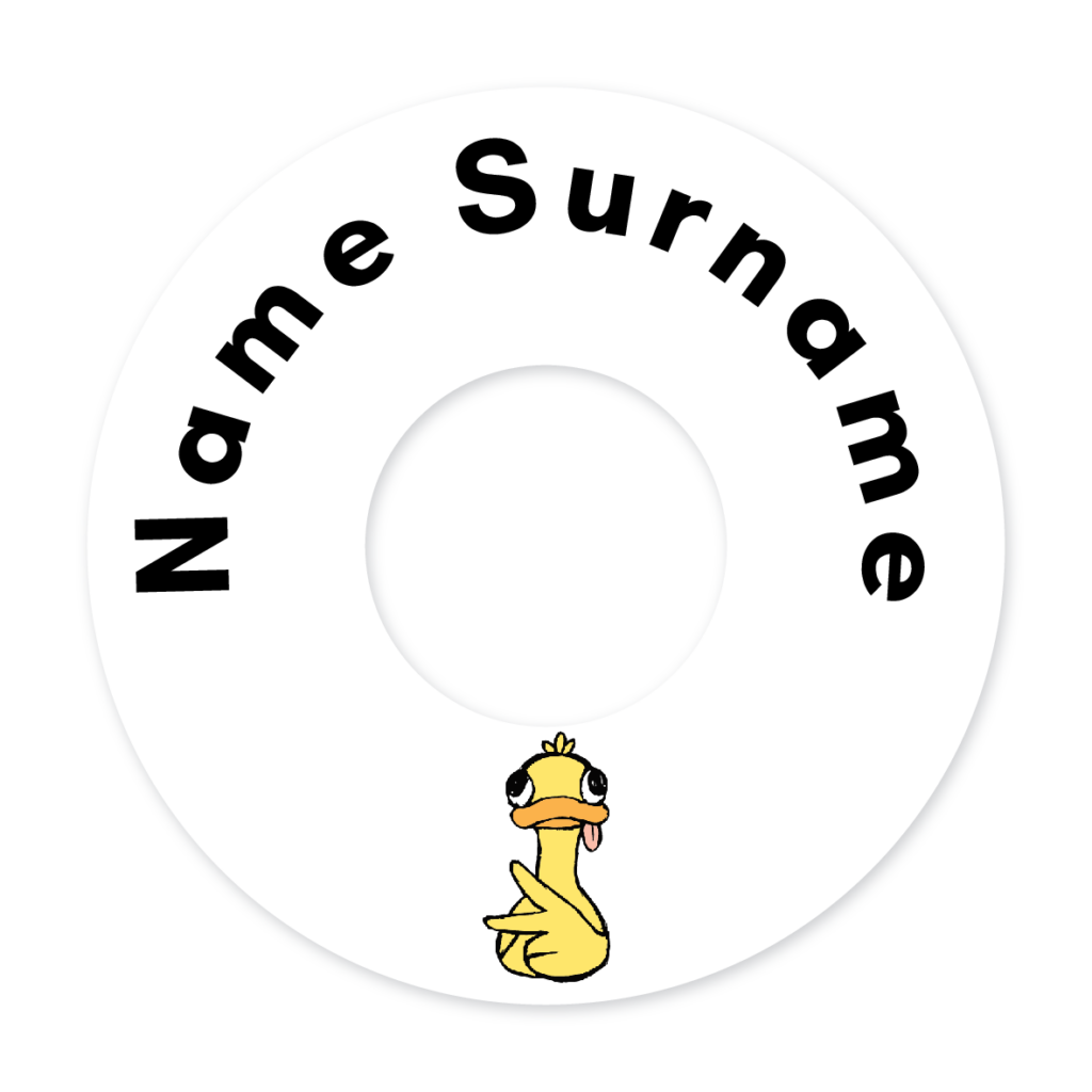 2 Personalised Bag Tags | Duck, personalised with your child's name
