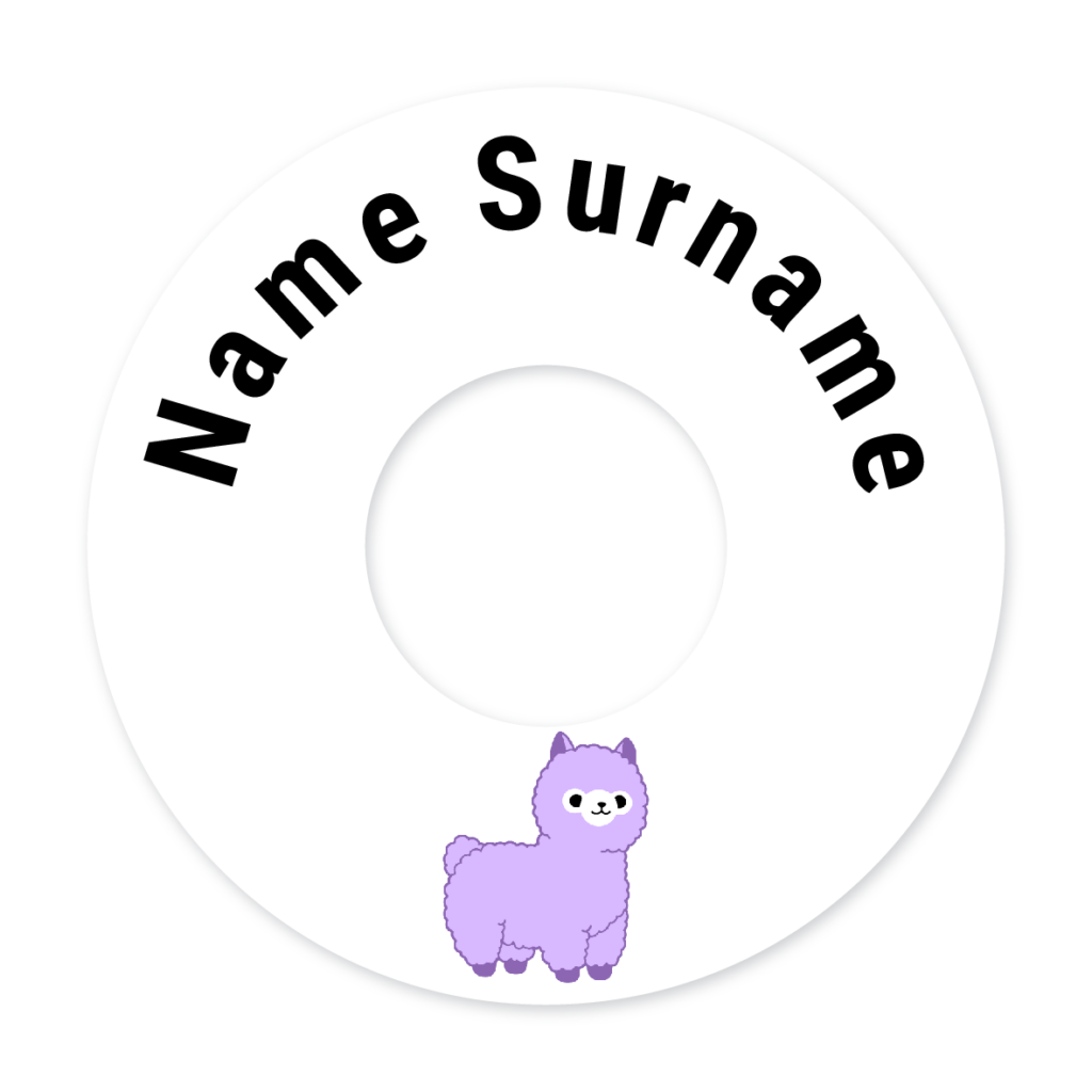 2 Personalised Bag Tags | Llama, personalised with your child's name