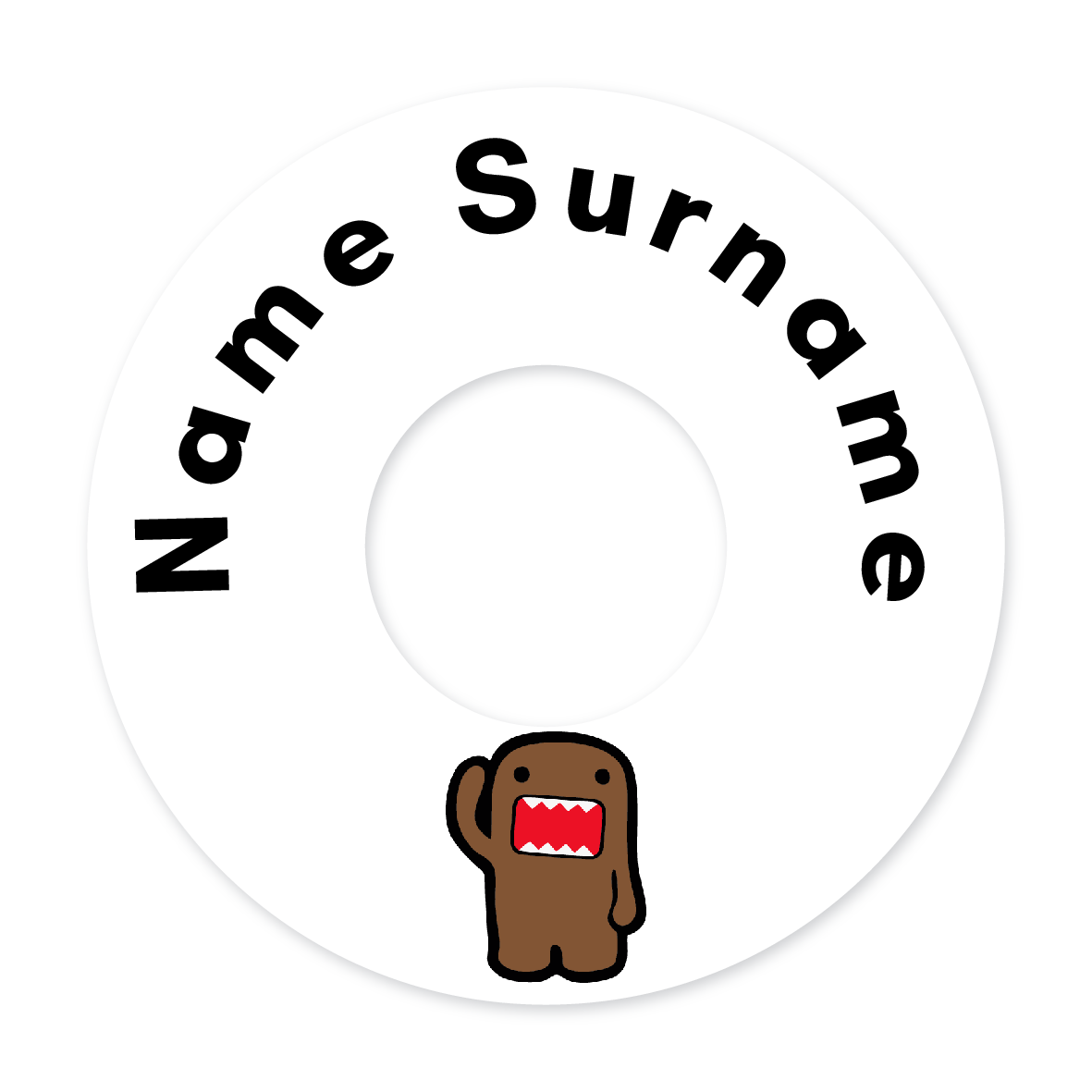 2 Personalised Bag Tags | Monster, personalised with your child's name