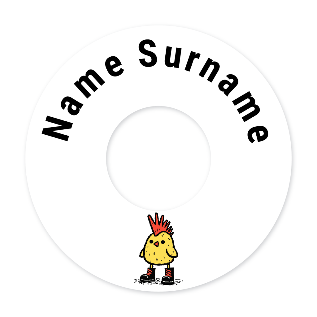 2 Personalised Bag Tags | Duck Punk, personalised with your child's name