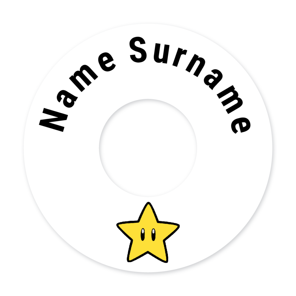 2 Personalised Bag Tags | Star, personalised with your child's name