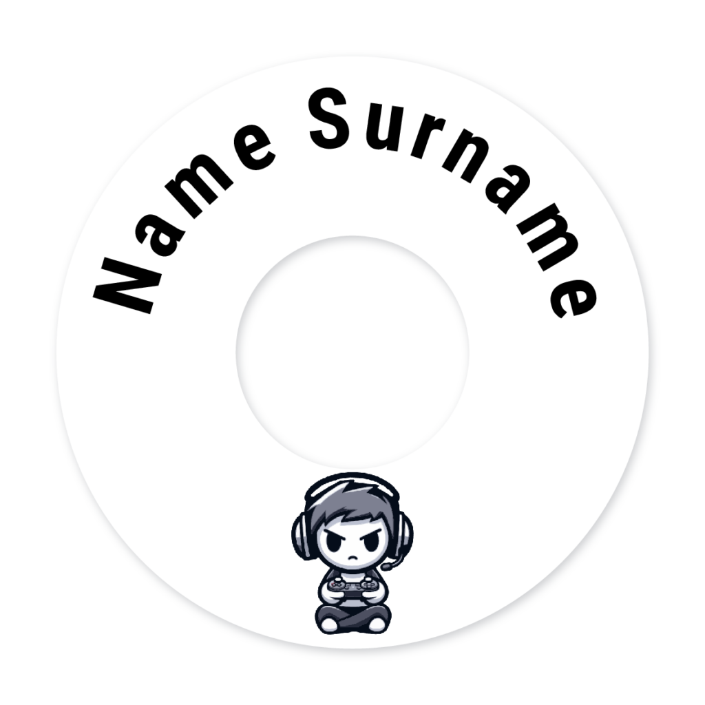 2 Personalised Bag Tags | Gamer 2, personalised with your child's name