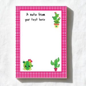 Cactus & Polka Dots A6 Notepad