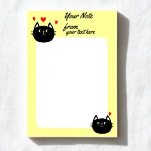 Cat & Hearts A6 Notepad