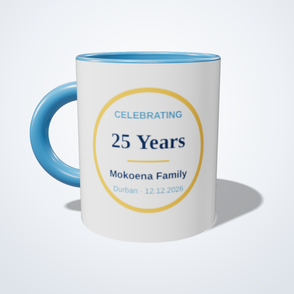 Celebrate Your Event Personalised Mug, 11oz ceramic