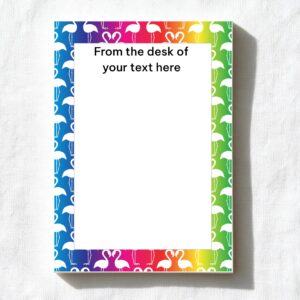 Flamingo Rainbow A6 Notepad