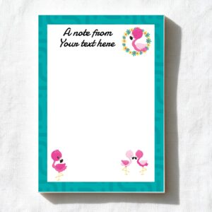 Flamingoes & Flower A6 Notepad
