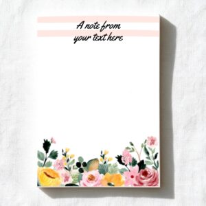Floral Background A6 Notepad