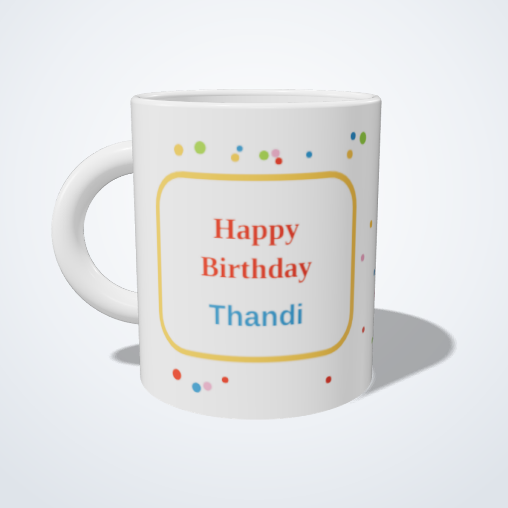 Happy Birthday Personalised Mug, 11oz ceramic