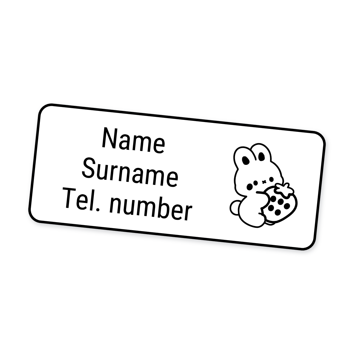 42 Personalised Iron-On Clothing Labels | Rabbit, personalised with your child's name