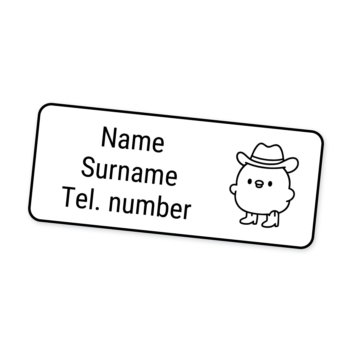 42 Personalised Iron-On Clothing Labels | Duck, personalised with your child's name