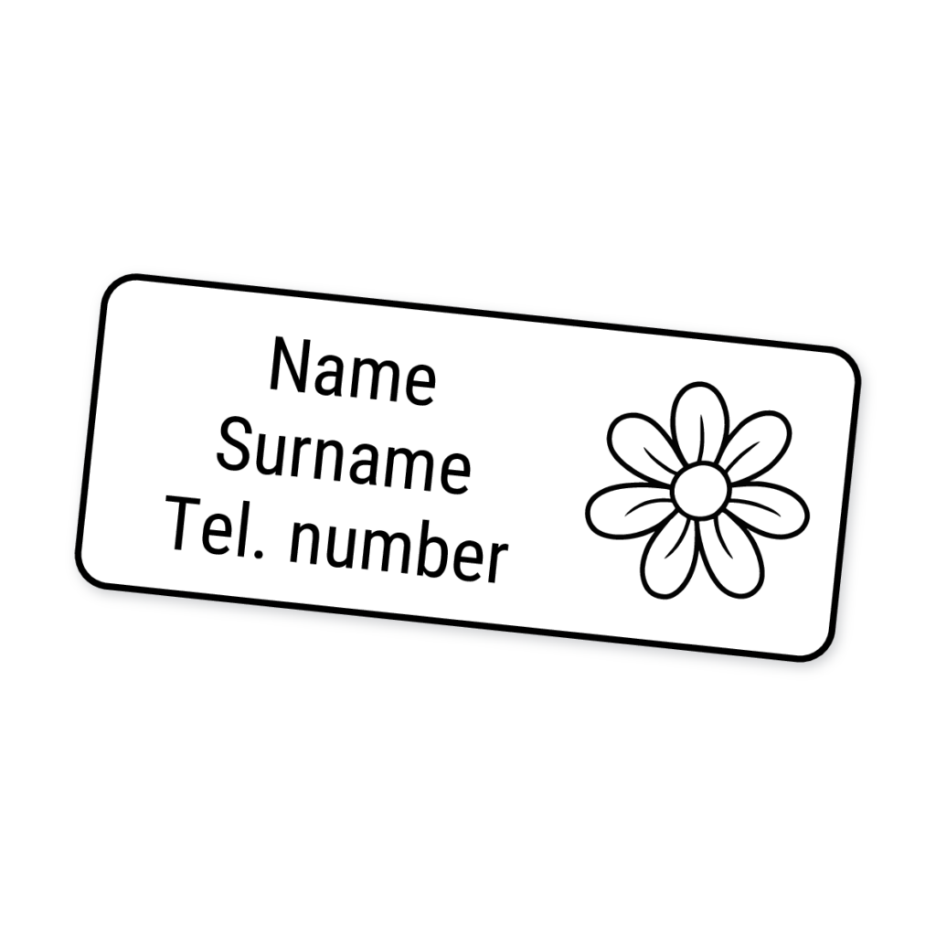 42 Personalised Iron-On Clothing Labels | Daisy, personalised with your child's name