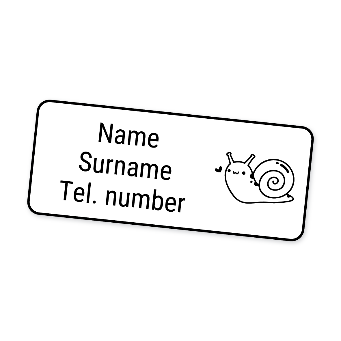 42 Personalised Iron-On Clothing Labels | Snail, personalised with your child's name