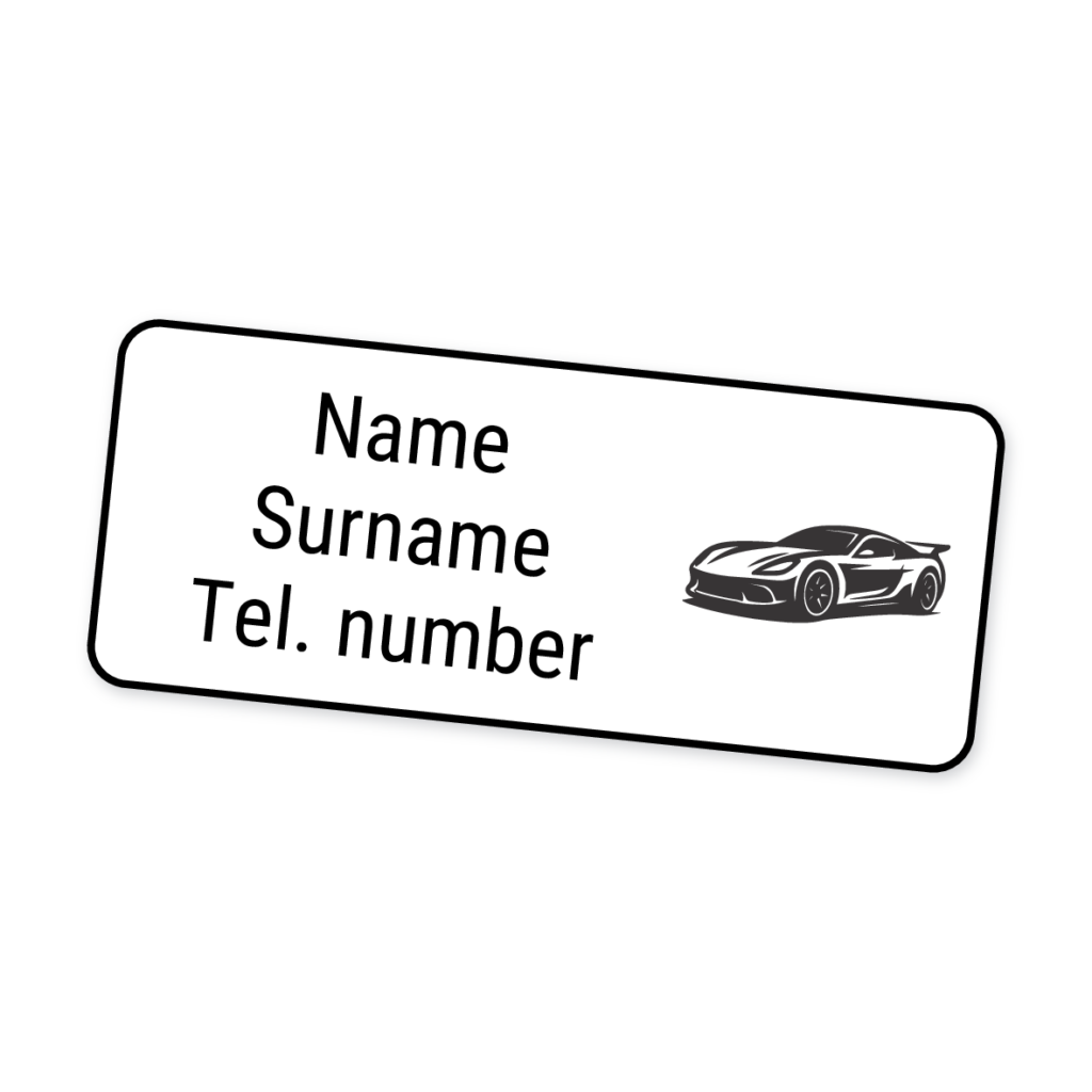 42 Personalised Iron-On Clothing Labels | Racing Car Red, personalised with your child's name