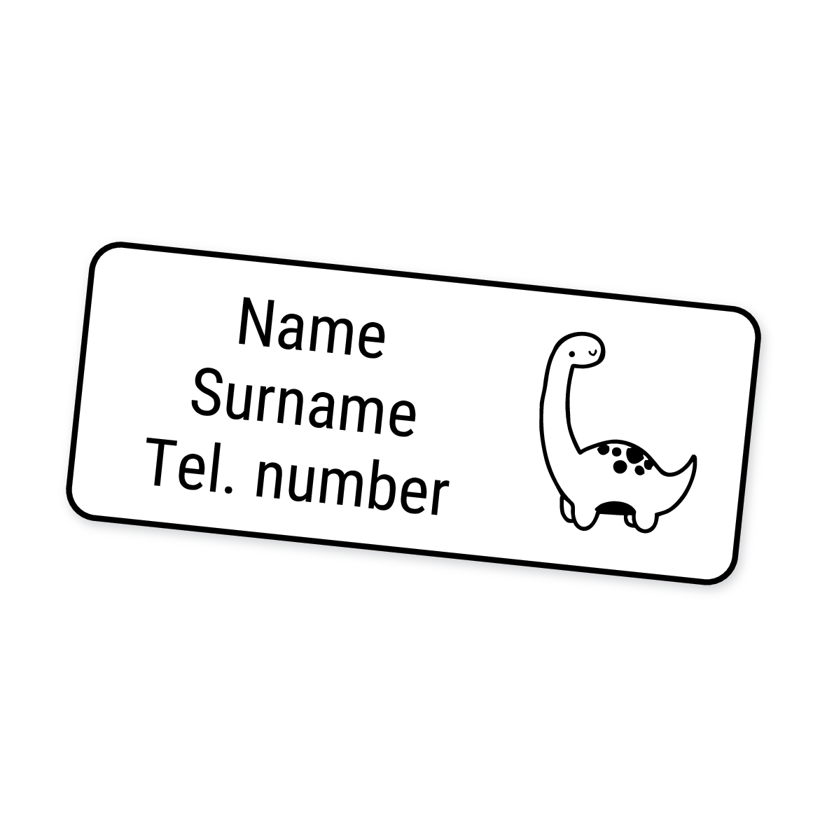 42 Personalised Iron-On Clothing Labels | Dinosaur 2, personalised with your child's name