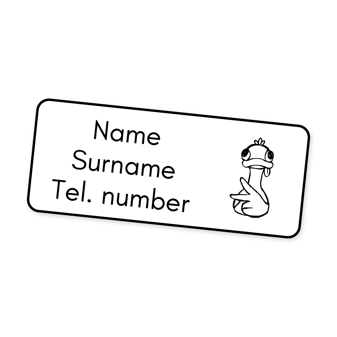 42 Personalised Iron-On Clothing Labels | Duck, personalised with your child's name