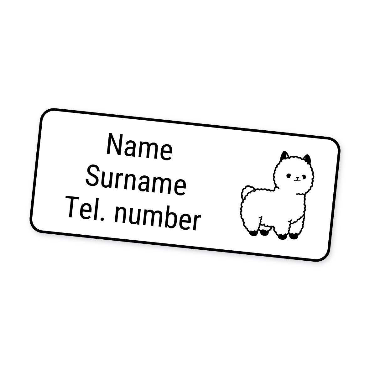 42 Personalised Iron-On Clothing Labels | Llama, personalised with your child's name