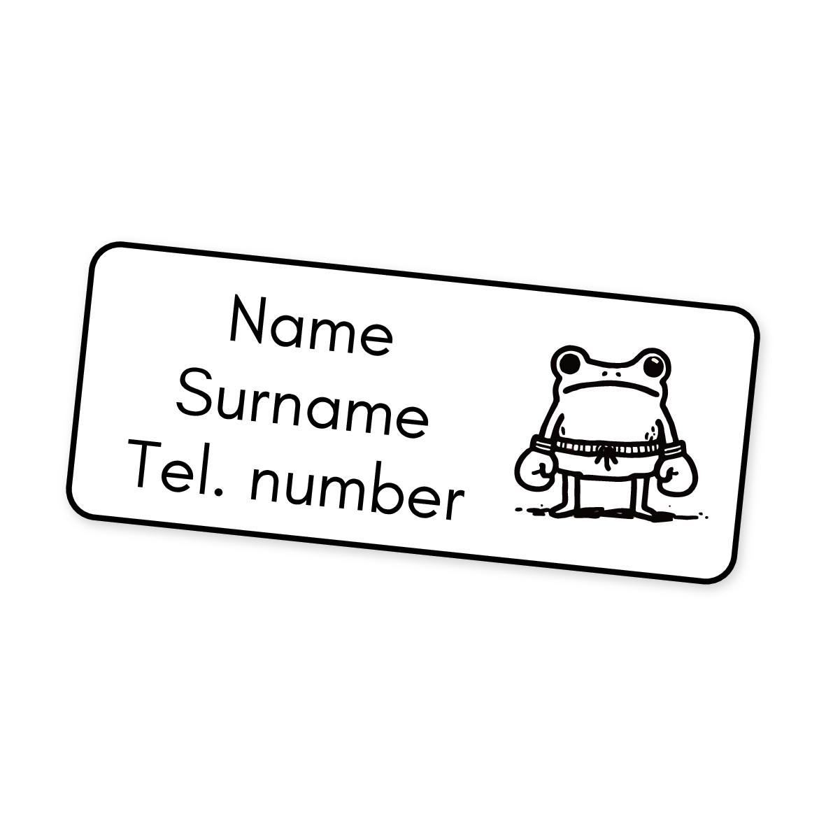 42 Personalised Iron-On Clothing Labels | Frog Boxer, personalised with your child's name