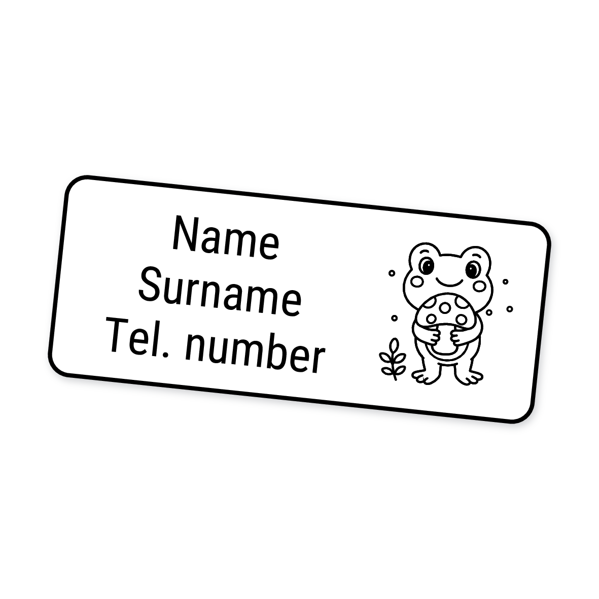 42 Personalised Iron-On Clothing Labels | Frog & Mushroom, personalised with your child's name
