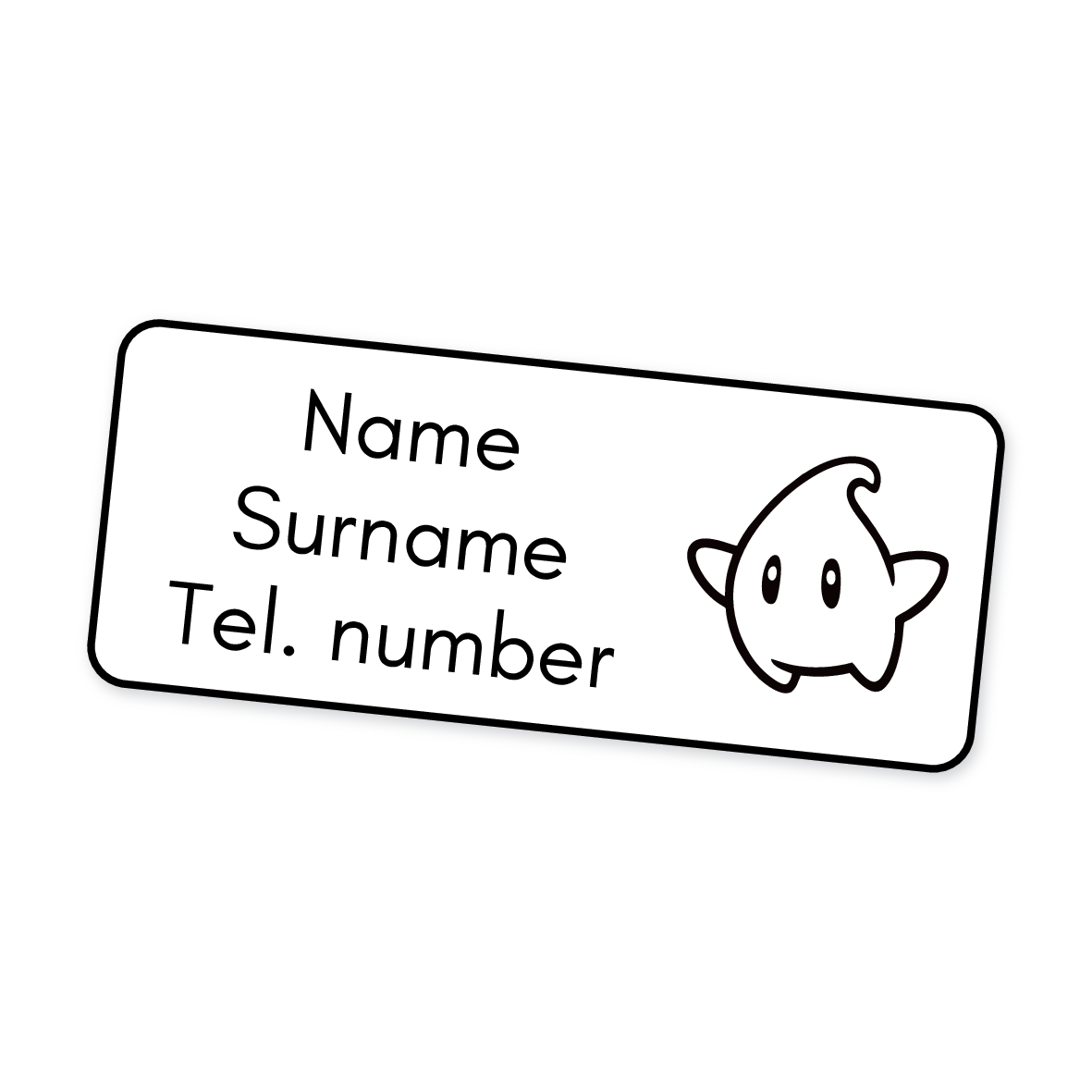 42 Personalised Iron-On Clothing Labels | Yellow Character, personalised with your child's name