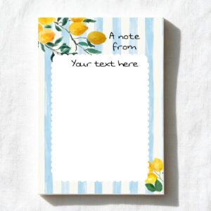 Lemons & Stripes A6 Notepad