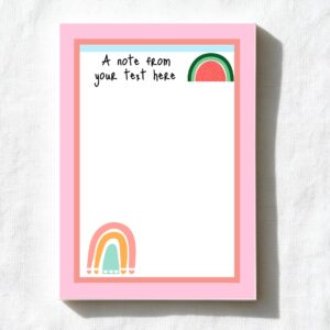 Rainbow Pink A6 Notepad