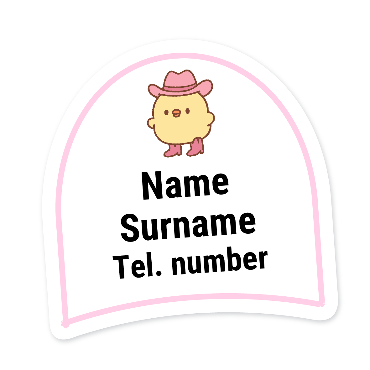 16 Personalised Shoe Labels | Duck, personalised with your child's name