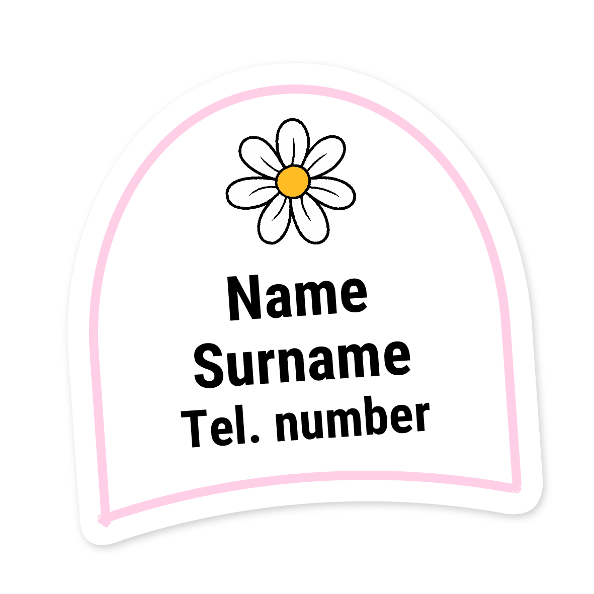 16 Personalised Shoe Labels | Daisy, personalised with your child's name