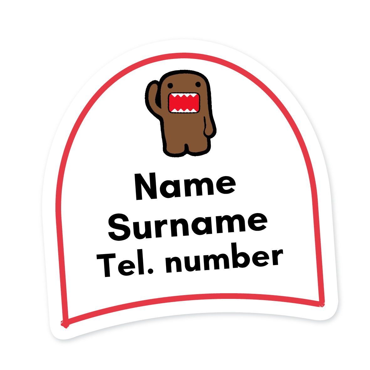 16 Personalised Shoe Labels | Monster, personalised with your child's name
