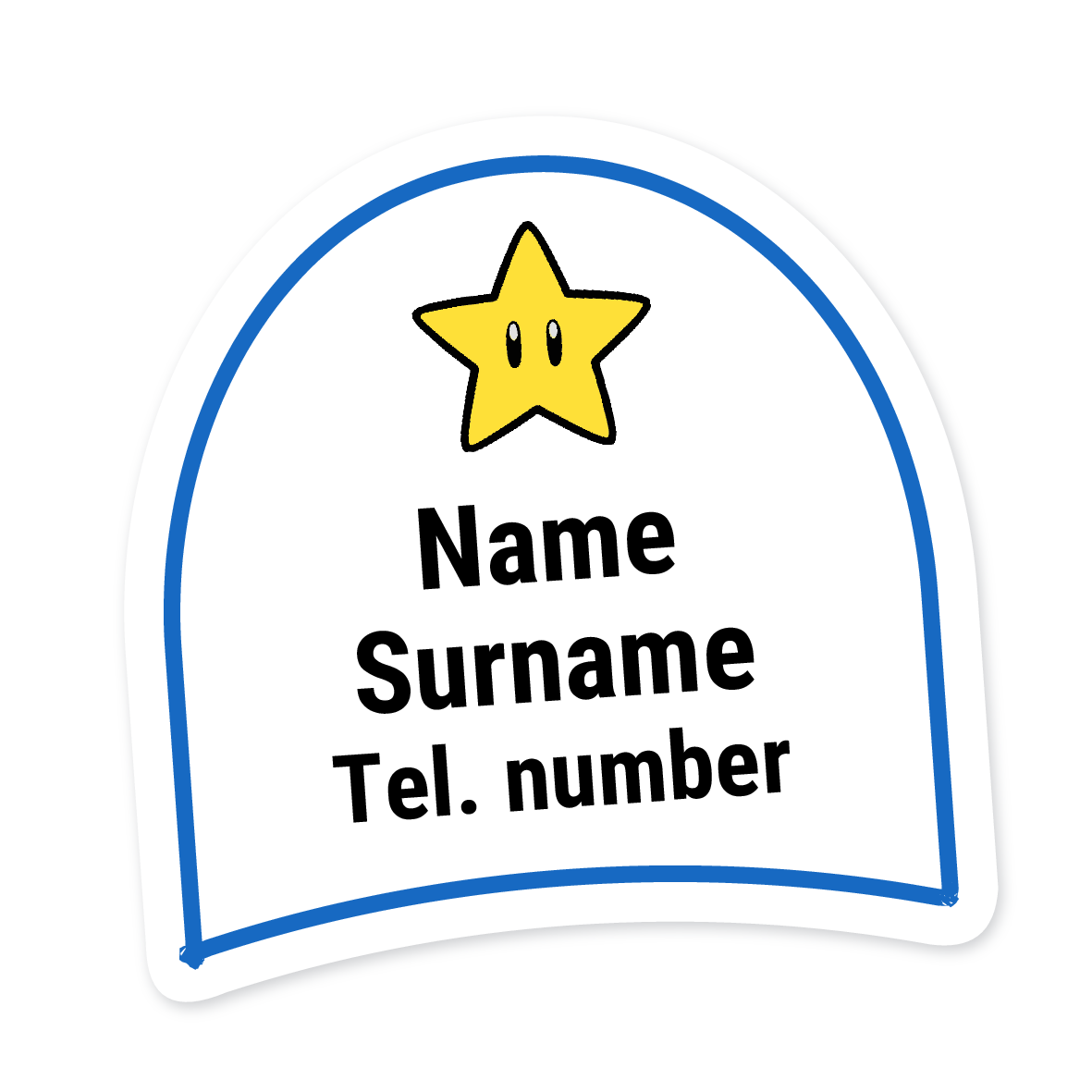 16 Personalised Shoe Labels | Star, personalised with your child's name