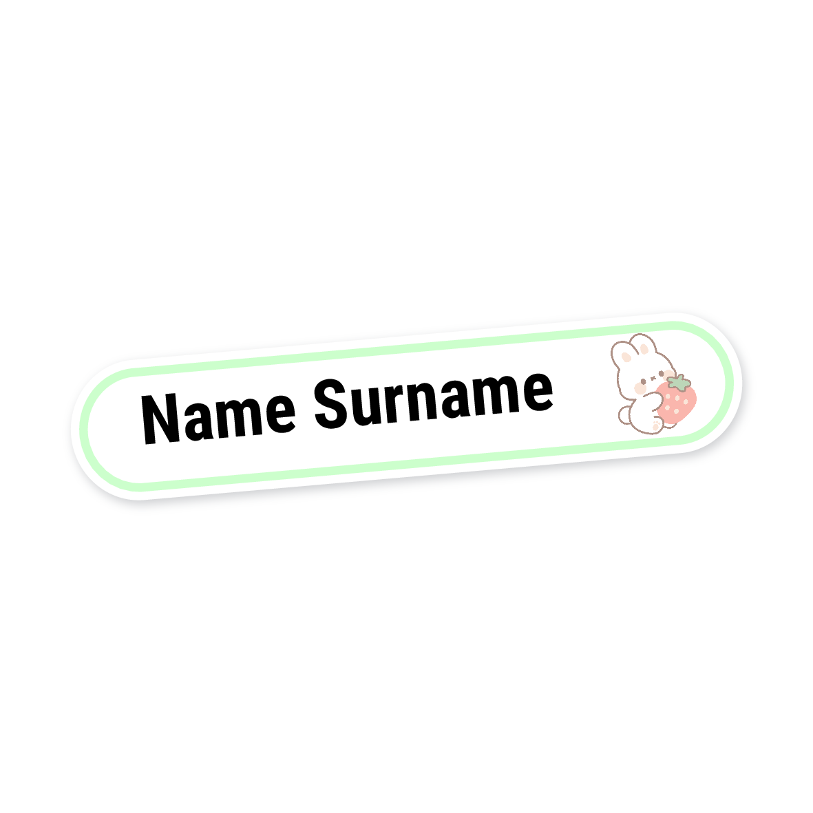 160 Personalised Stationery Labels | Rabbit, personalised with your child's name