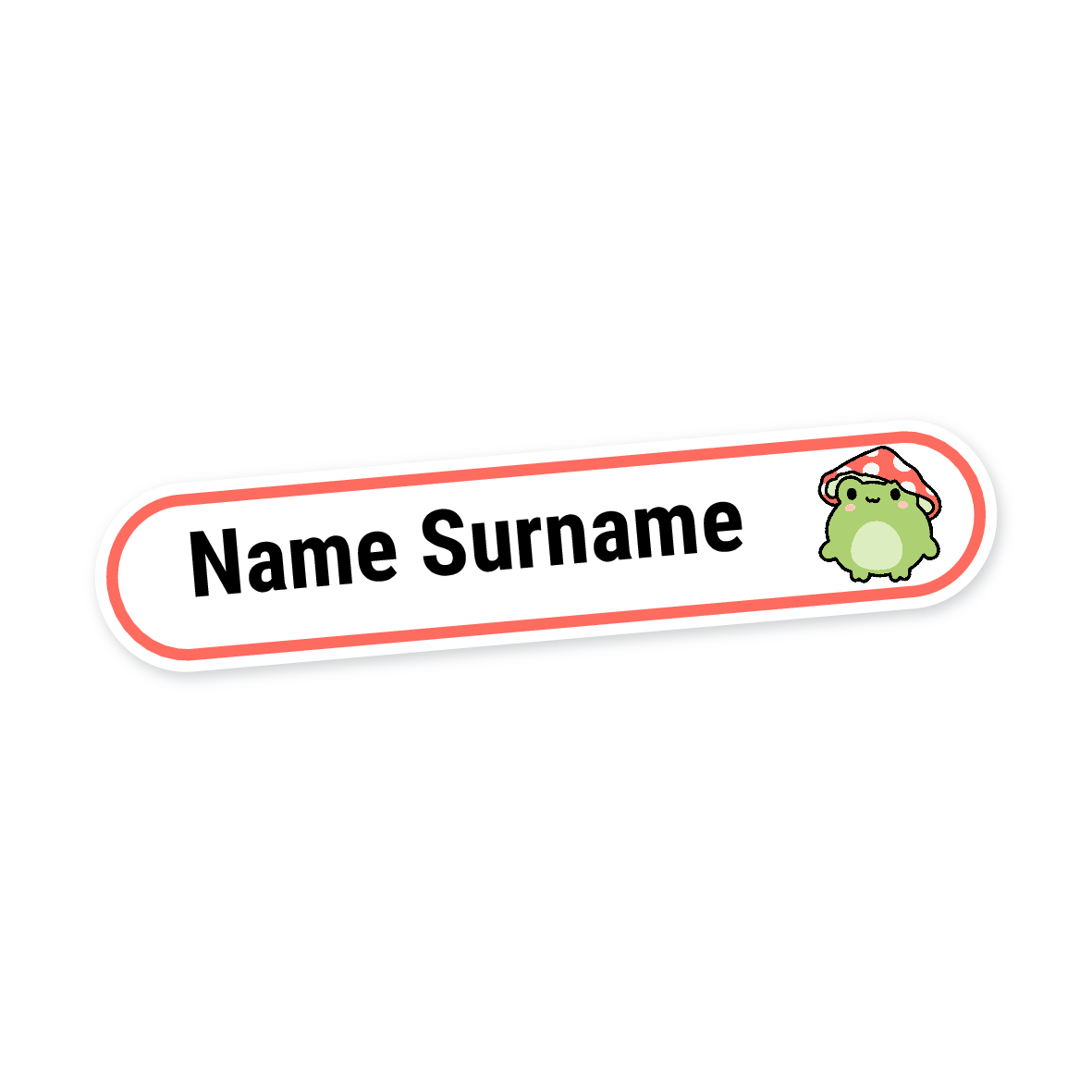160 Personalised Stationery Labels | Frog, personalised with your child's name