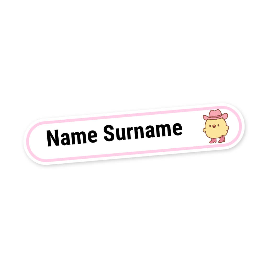 160 Personalised Stationery Labels | Duck, personalised with your child's name